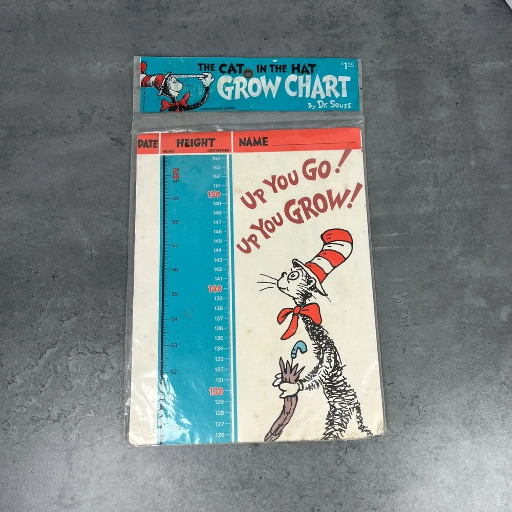 The Cat in the Hat Grow Chart by Dr Seuss Vintage Random House‎ 1977